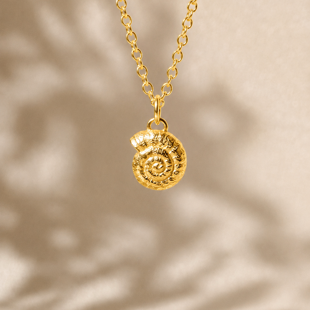 Spiral shell necklace