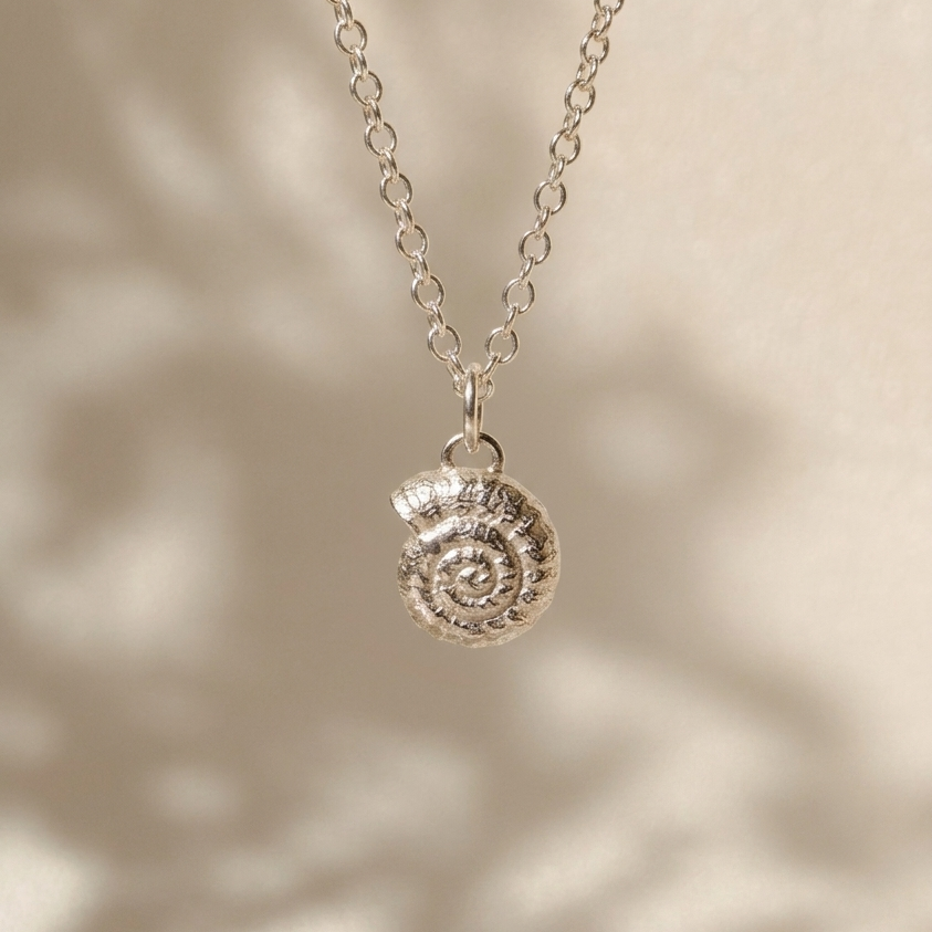 Spiral shell necklace
